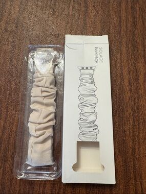 Solace Scrunchi Loop Watch Band- Tan/Beige